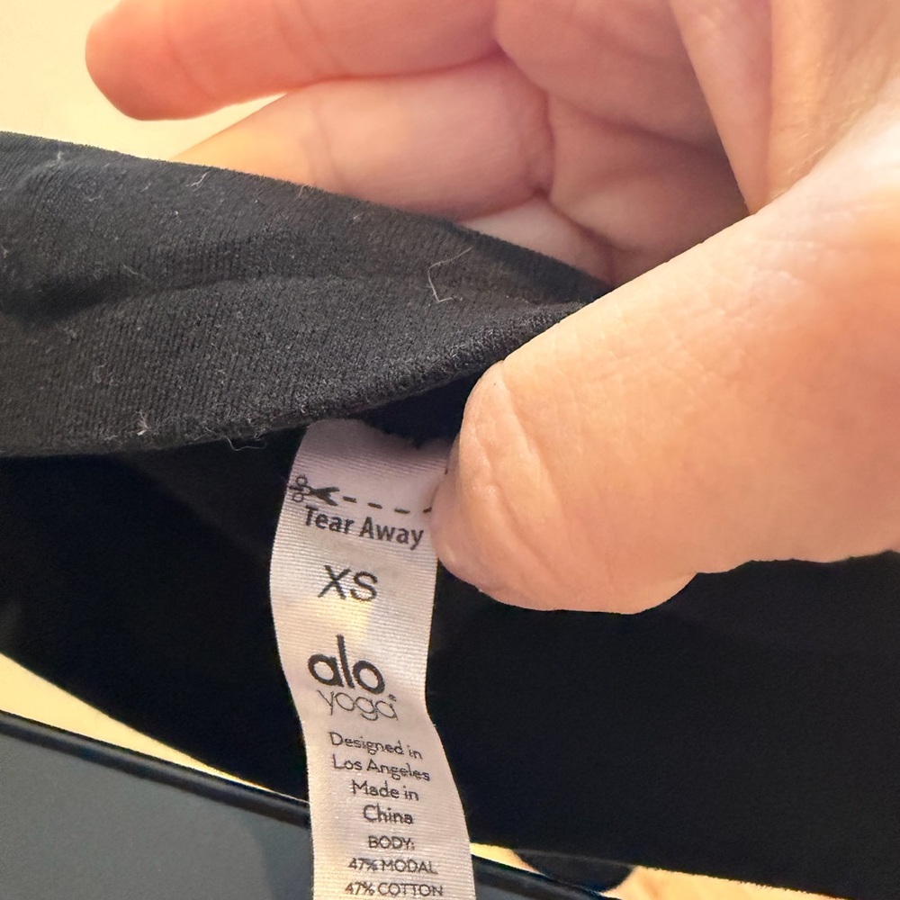 ALO yoga black cotton shorts! Size XS! - Picture 5 of 5